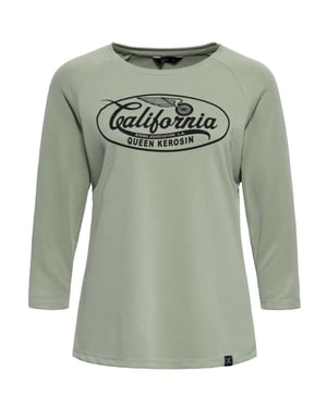Queen Kerosin Damen Langarmshirt California grün