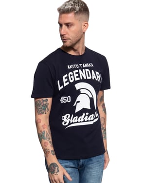 Akito Tanaka Herren AKITO TANAKA Herren T-Shirt mit Frontprint Legendary navy