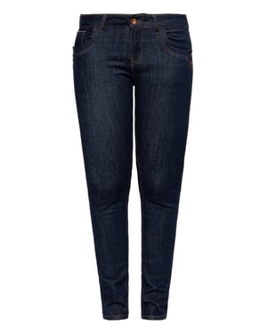 Amor, Truth & Trust Damen Red Selvedge Slim Fit Jeans Leoni dunkelblau