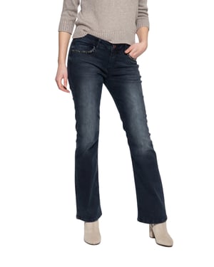 Amor, Truth & Trust Damen Schlagjeans Brenda dunkelblau