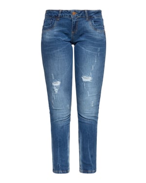 Amor, Truth & Trust Damen 5-Pocket Jeans im femininen Slim Fit Leoni Mid