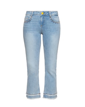 Amor, Truth & Trust Damen Cropped Flare Jeans Brenda hellblau
