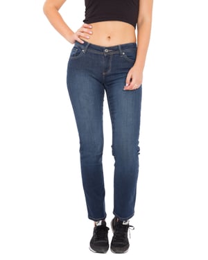 Way of Glory Damen WAY OF GLORY Jeans Britney regular fit & straight leg -dark blue wash Britney darkblue