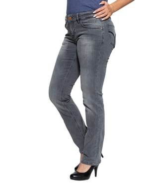 Amor, Truth & Trust Damen 5-Pocket Jeans Stella grau