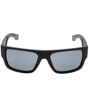 Hugo Boss – Graue, polarisierte Sonnenbrille mit HC-OL-Gläsern in Mattschwarz