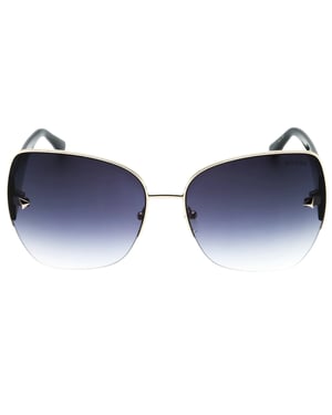 Guess – Sonnenbrille mit goldenem Detail und schwarzem Rahmen und getönten Gläsern