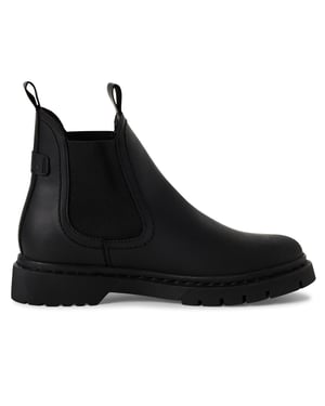 Tamaris Damen Klassische Chelsea-Stiefeletten aus schwarzem Leder
