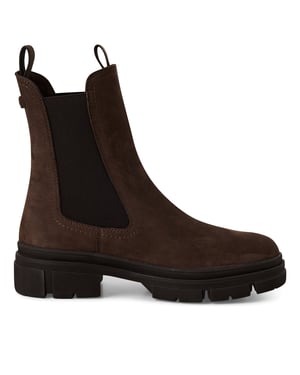 Tamaris Damen Mocca Braun Leder Klassische High Pull-On Chelsea Stiefeletten