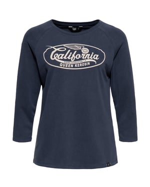 Queen Kerosin Damen Langarmshirt California navy