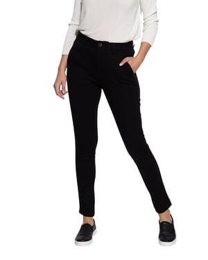 Amor, Truth & Trust Damen ATT JEANS Stretchhose mit seitlichem Streifen Ruby schwarz