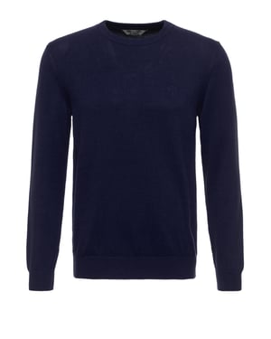 Way of Glory Herren WAY OF GLORY Herren Pullover mit Rundhals-Ausschnitt navy