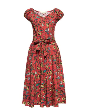 Queen Kerosin Damen Swing Kleid Hawaii rot
