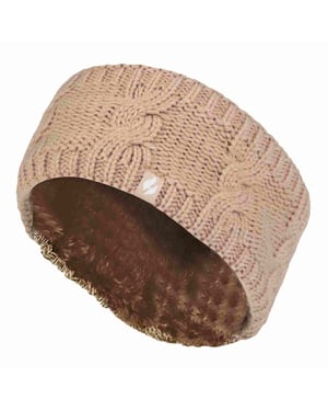 Damen Kabelstrick Fleecegefütterter Thermo Winter Ohrwärmer Stirnband