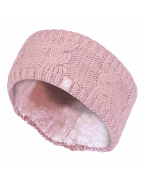 Damen Kabelstrick Fleece gefüttertes thermisches Winter-Ohrwärmer-Stirnband