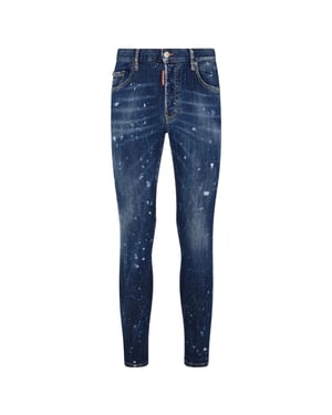 Dsquared2 Super Twinky Jean Splatter Design Blaue Jeans