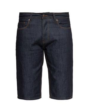 King Kerosin Denim-Shorts mit Pintstripe-Nähten, 50s Workwear - Blau