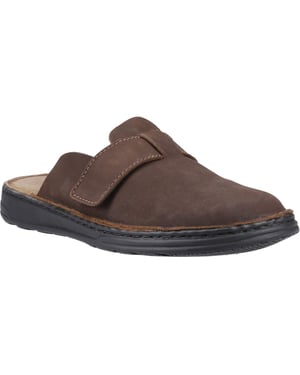Hush Puppies Edward Leder Herren Braune Clogs