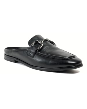 Pod Mila Leder Damen Schwarze Pantoletten