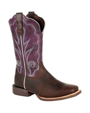 Durango Lady Rebel Pro Leder Damenstiefel in geöltem Braun/Lila