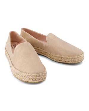TOMS Carolina Leder Damen Espadrilles in Blassrosa
