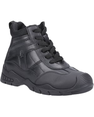 Hush Puppies Titus JNR Leder Jungen Schwarz Stiefel
