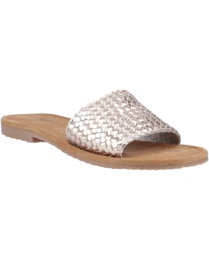 Hush Puppies Hetty Slide Leder Damen Bronze Sandalen