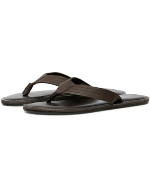 Jack & Jones Washton Herren Zehentrenner Aus Braunem Leder