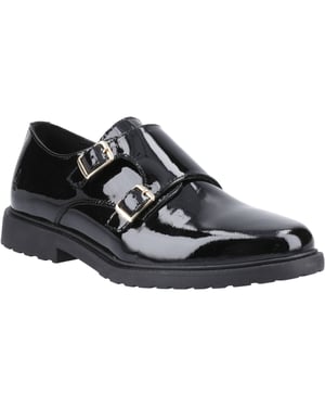 Hush Puppies Verity Leder Damen Schwarz Lack Schuhe