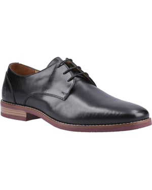 Hush Puppies Mike Leder Herren Schwarz Schnürschuhe