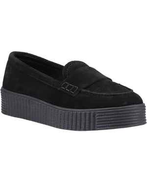 Hush Puppies Tamara Wildleder Damen Schwarz Slipper