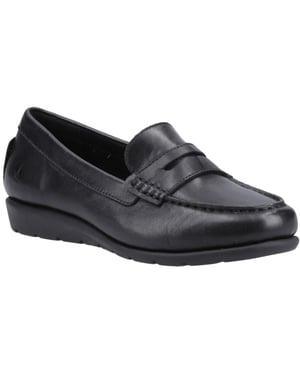 Hush Puppies Shelby Leder Damen Schwarz Slipper