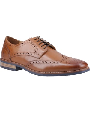 Hush Puppies Mack Leder Herren Tan Brogues Schuhe