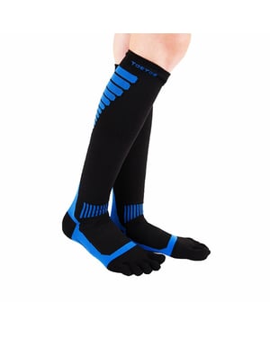 Kompressions-Kniestrümpfe mit Zehenöffnungen - Unisex 1 Pack Sport-Zehensocken