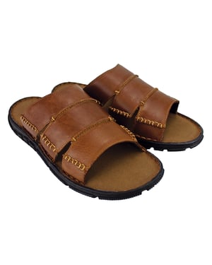Herren Sommer Strand Leder Slipper