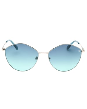 Calvin Klein - Blaue Sonnenbrille Mit Farbverlaufsgläsern In Silber