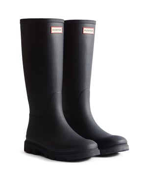Hunter Downpour Tall Boot Damen Gummistiefel In Schwarz
