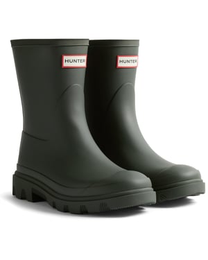 Hunter Downpour Short Boot Damen Gummistiefel In Dunkeloliv