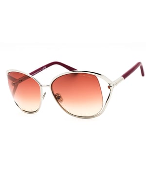 Tom Ford Marta – Sonnenbrille in glänzendem Palladiumsilber