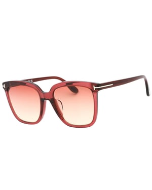 Tom Ford Selby Glänzende Bordeaux-Sonnenbrille