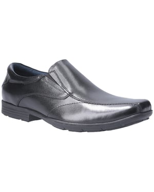 Pod Dundee Leder Jungen Schwarz Schuhe