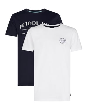 Petrol Industries - 2er-Pack Basic T-Shirt Rundhals Riviera Jungen - Diverse