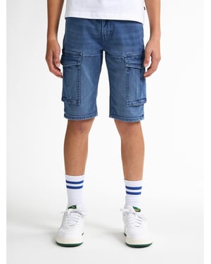 Petrol Industries - Torino Cargo-Shorts Denim Aventura Jungen - Blau