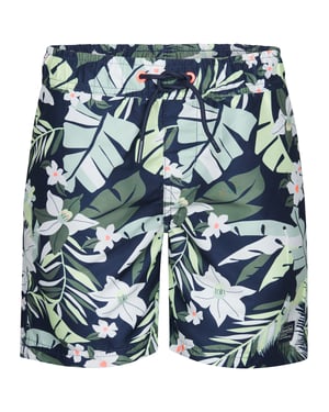 Petrol Industries - Badehose mit Botanikmuster Tropicview  Jungen -  Grün