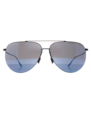 Porsche Design Aviator Unisex Schwarz Blau Spiegel P8939