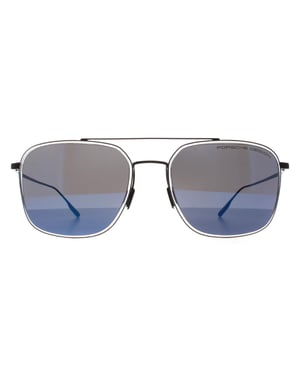 Porsche Design Aviator Unisex Schwarz Blau Spiegel P8940