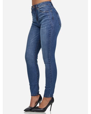 Tazzio Damen Skinny Fit High Waist Jeans