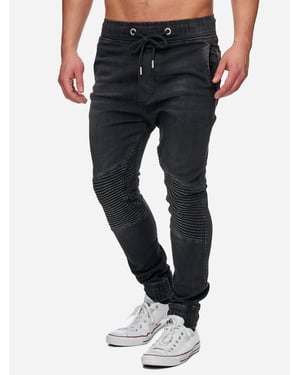 Tazzio Herren Jeans Regular Fit im Biker Jogger-Stil