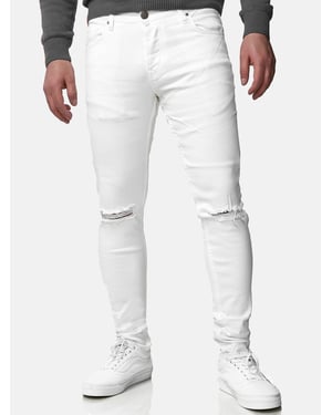 Tazzio Herren Jeans Skinny Fit im Destroyed Look