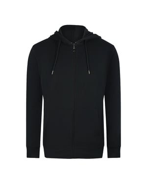 Cavalli Class - Schwarzer Kapuzenpullover Mit Reißverschluss Und Auffälligem Blumenlogo