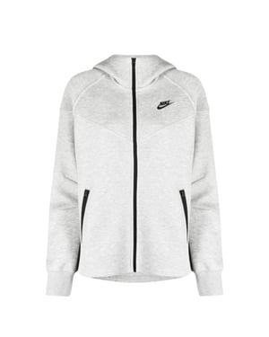 Nike - Hellgrauer Hoodie Mit Reißverschluss